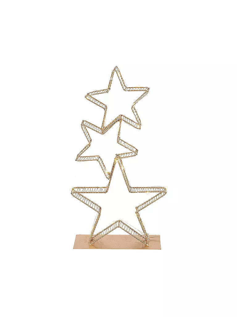 COUNTRYFIELD | Stella di Natale a LED 23x8x45cm 3x Gena Small Oro | Oro