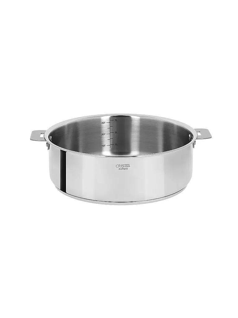 CRISTEL FRANCE | Casseruola 28/5,5l CASTELINE in acciaio inox | Argento