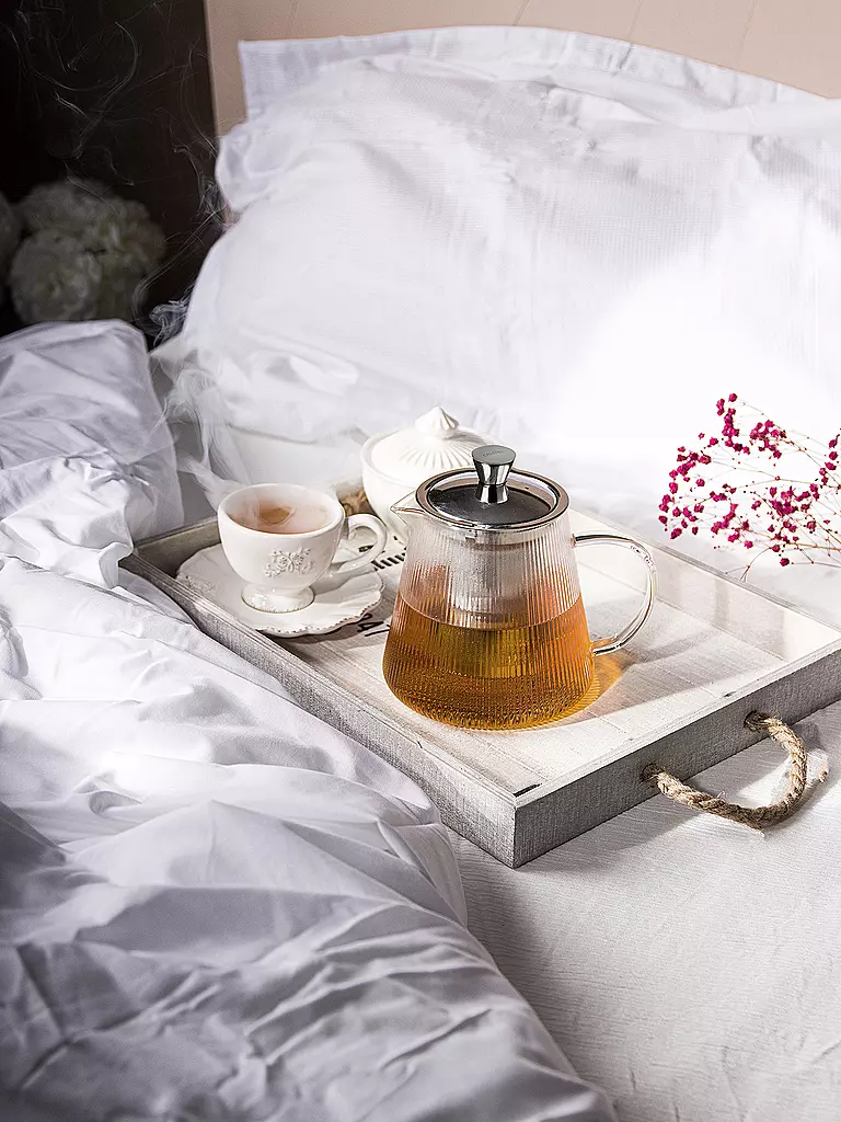 CRISTEL FRANCE | Teiera DARJEELING con filtro svitabile 1,2 l vetro / acciaio inox | Trasparente
