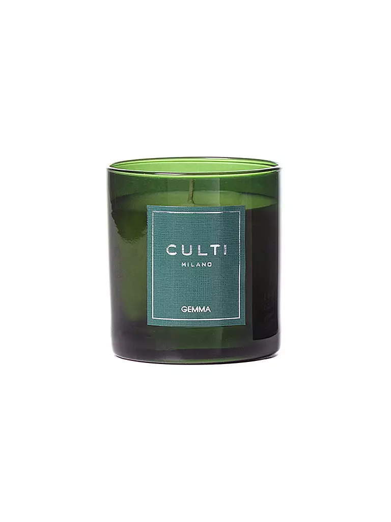 CULTI | Candela natalizia 270g piccola GEMMA Verde | Verde scuro