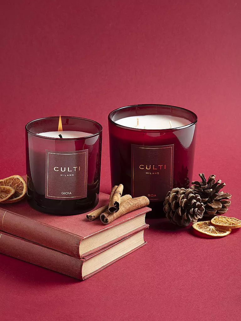 CULTI | Candela natalizia GIOIA 550g Rossa | Rosso scuro