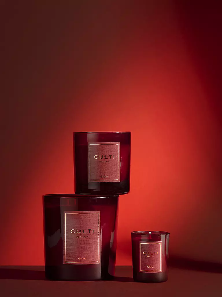 CULTI | Candela natalizia GIOIA 550g Rossa | 