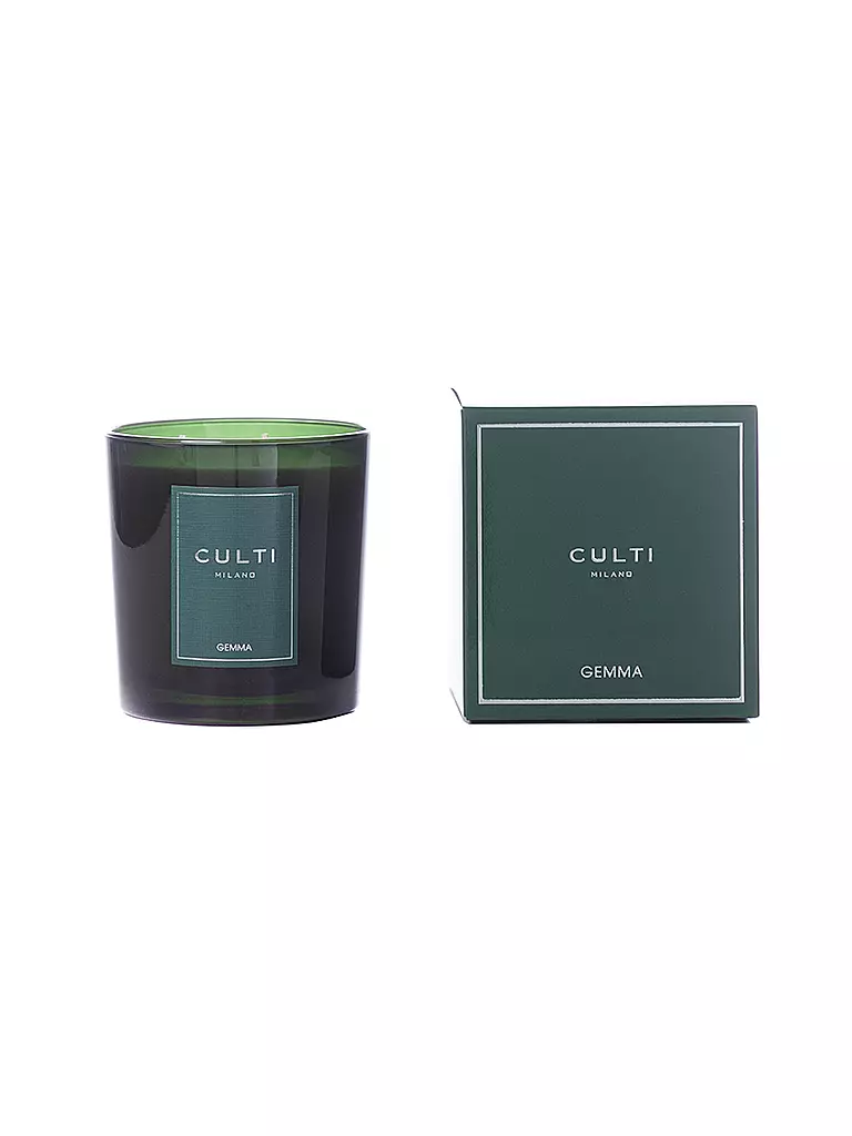 CULTI | Candela natalizia grande GEMMA verde, 550 g | 