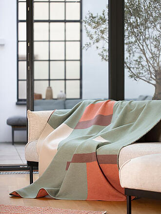 DAVID FUSSENEGGER | Coperta - Plaid LUCA Squares 140x200cm Verde