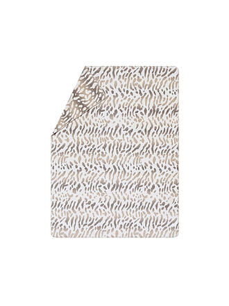 DAVID FUSSENEGGER | Coperta - Plaid SAVONNA Leopardo delle nevi 140x200cm Bianco sporco