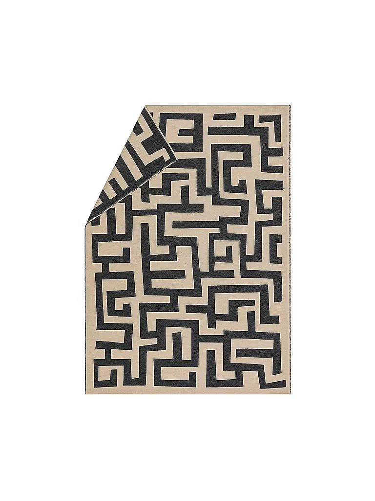 DAVID FUSSENEGGER | Wohndecke - Plaid LUCA 140x200cm Labyrinth Natur | Beige