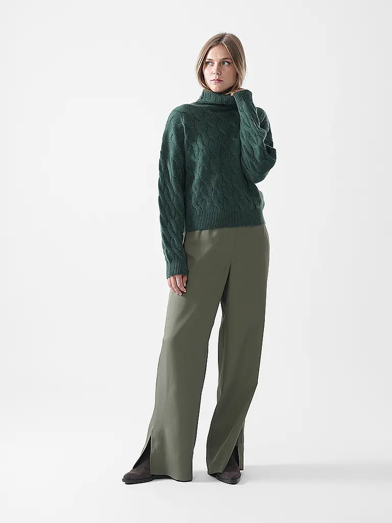 DAVIDA | Pullover in cashmere CHUNKY CABLE | Verde