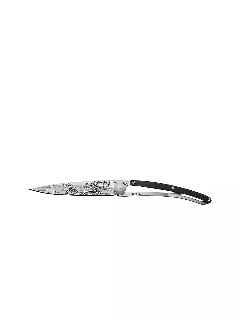 DEEJO | Coltello tascabile ebano titanio EASY RIDER 37G | Argento