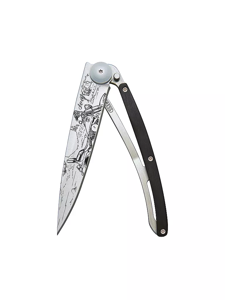 DEEJO | Coltello tascabile ebano titanio EASY RIDER 37G | Argento