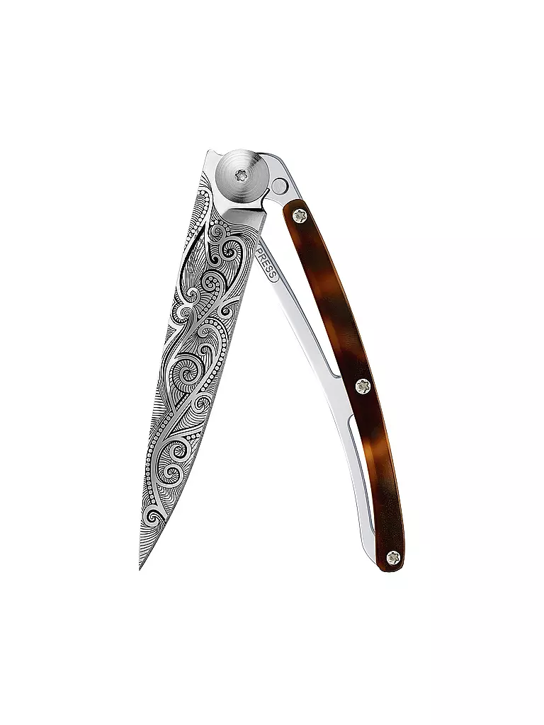 DEEJO | Coltello tascabile effetto tartaruga lucido PACIFIC 37G | 