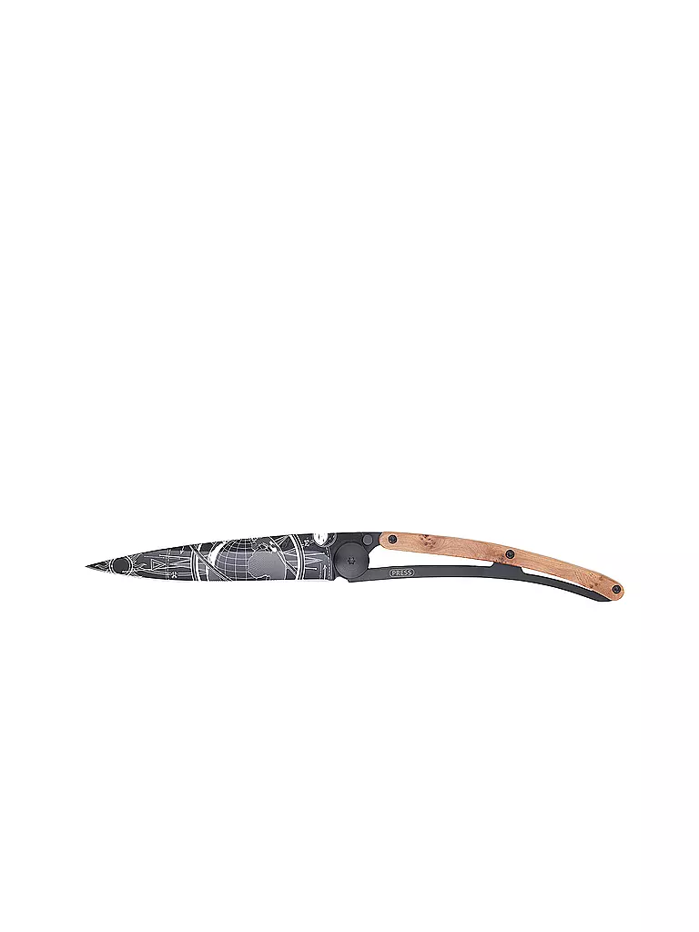 DEEJO | Coltello tascabile Ginepro Nero GLOBETROTTER 37G | Nero