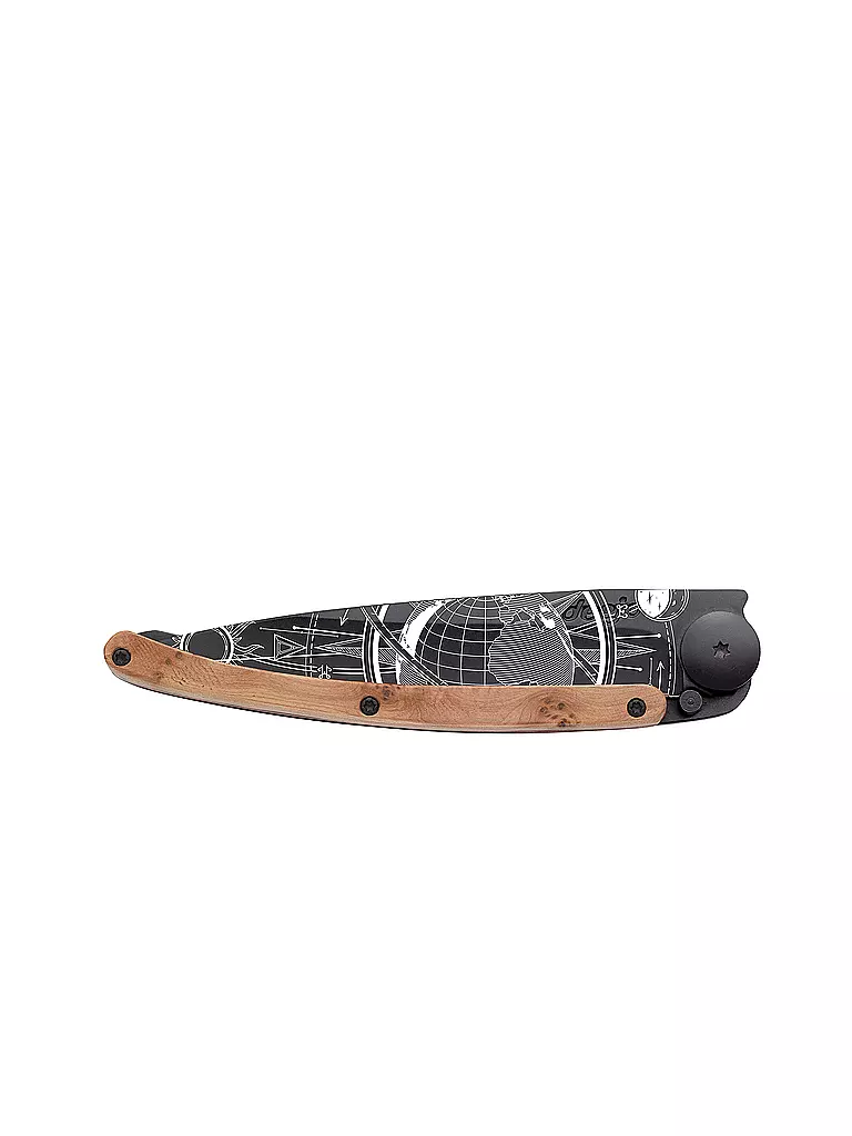 DEEJO | Coltello tascabile Ginepro Nero GLOBETROTTER 37G | Nero