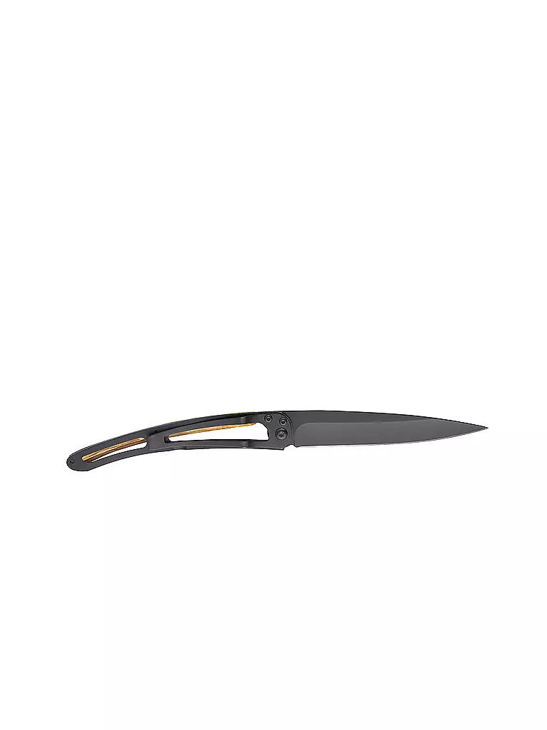 DEEJO | Coltello tascabile in legno d'olivo nero WIKINGER VEGVISIR 37G | Nero