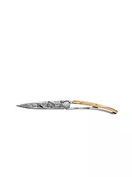 DEEJO | Coltello tascabile in legno d'olivo titanio VAN LIFE 37G | Argento