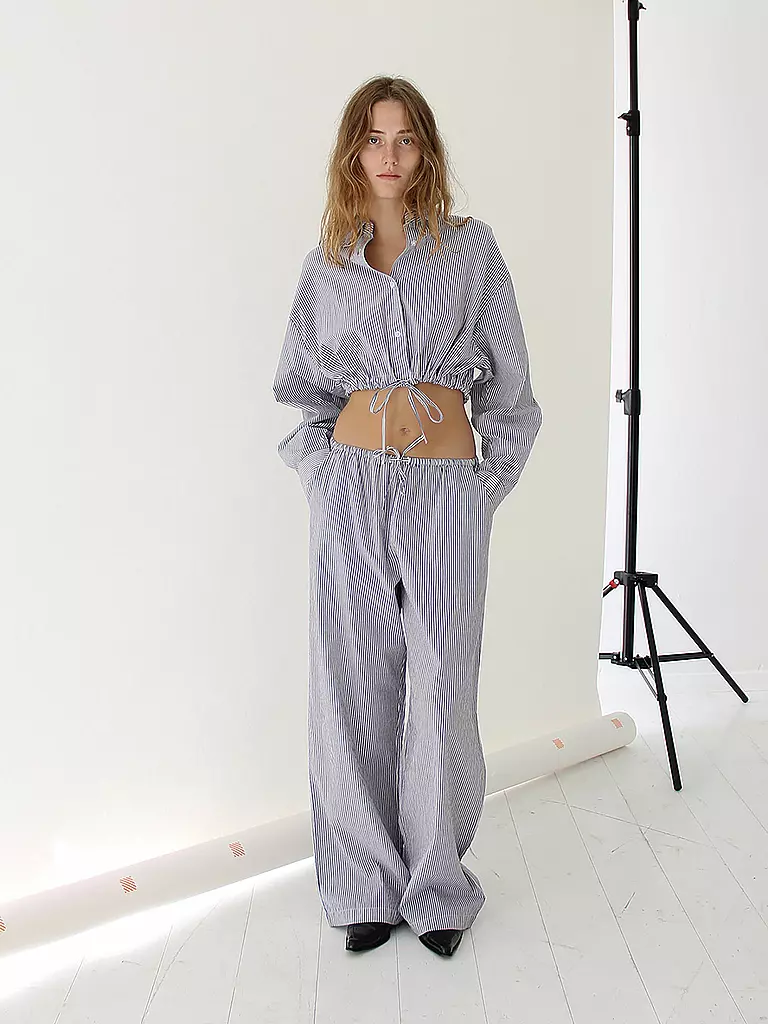 DESIGNERS REMIX | Bluse Cropped Fit HARRIET | Blu chiaro