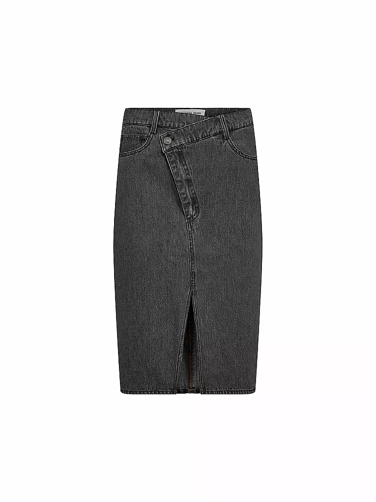 DESIGNERS REMIX | Jeansrock Midi MILES | Nero