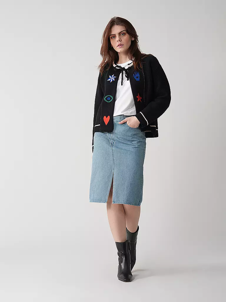 DESIGNERS REMIX | Jeansrock Midi MILES | Blu