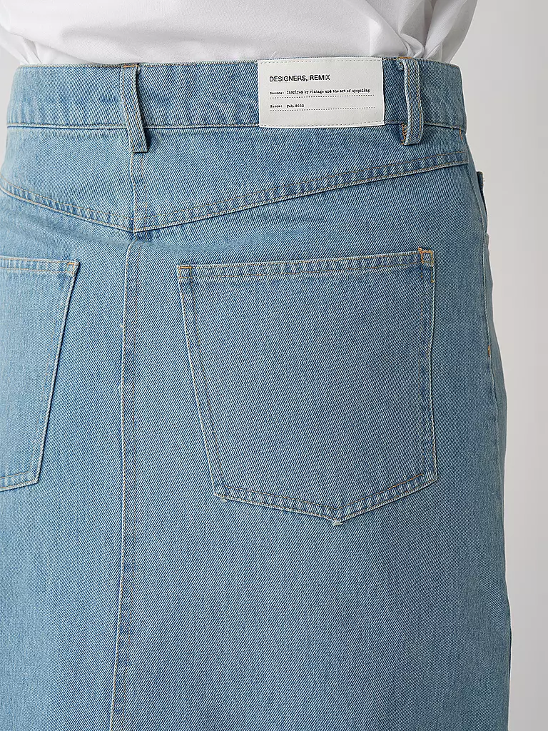 DESIGNERS REMIX | Jeansrock Midi MILES | Blu