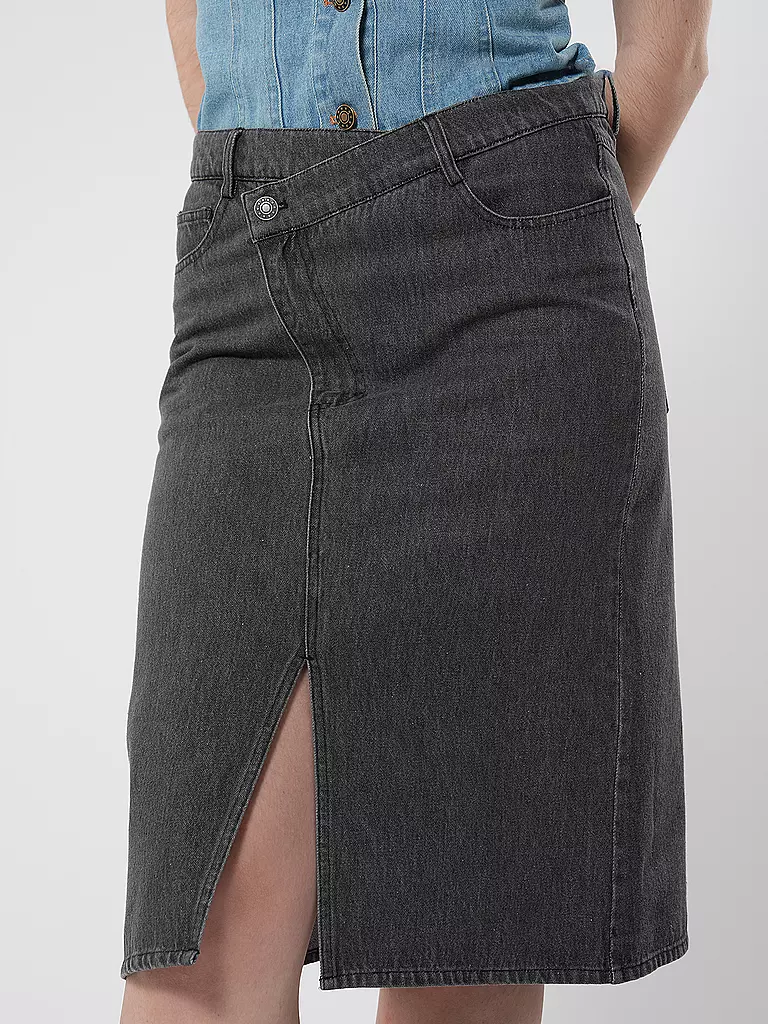 DESIGNERS REMIX | Jeansrock Midi MILES | Nero