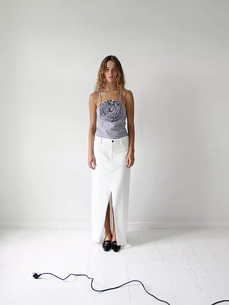 DESIGNERS REMIX | Top Cropped Fit HARRIET | Blu chiaro