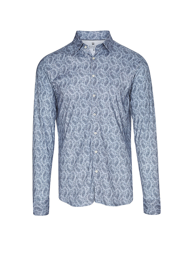 Camicia in jersey slim fit blu XL