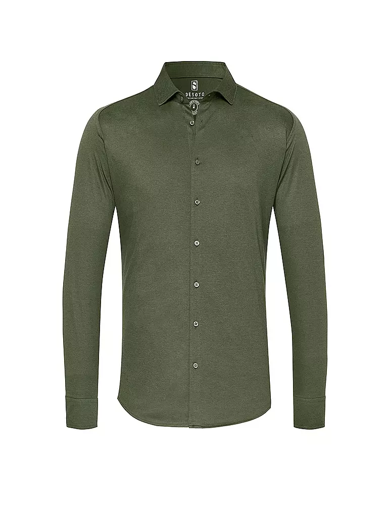 DESOTO | Camicia in jersey slim fit | Oliva