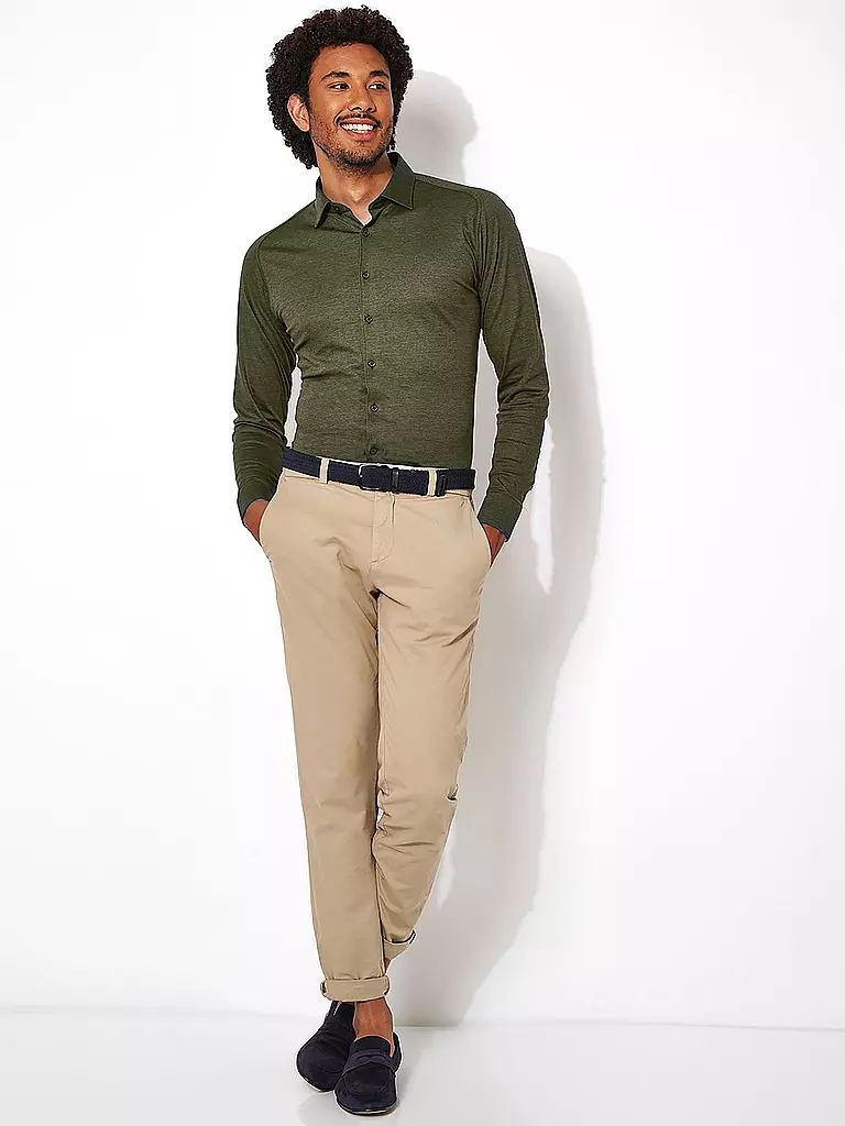 DESOTO | Camicia in jersey slim fit | Oliva