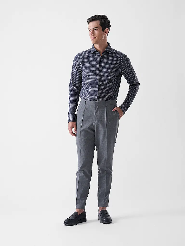 DESOTO | Camicia in jersey slim fit | Blu scuro
