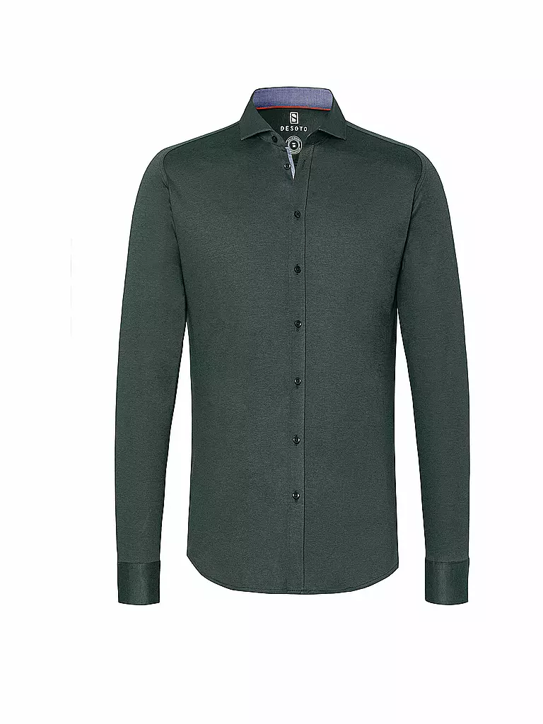 DESOTO | Jerseyhemd Slim Fit | Verde scuro