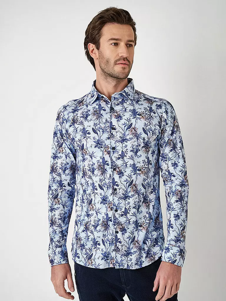 DESOTO | Jerseyhemd Slim Fit | Blu chiaro