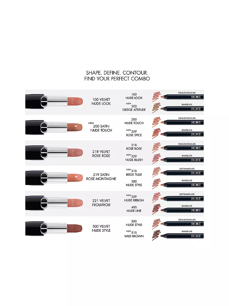 DIOR | Matita contorno labbra - Rouge Dior Contour (303 Greige Attitude) | Marrone chiaro