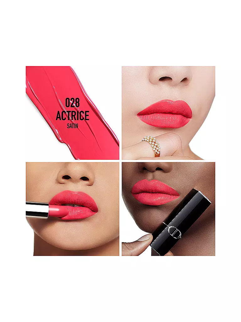 DIOR | Rossetto - Rouge Dior Satin Lipstick (028 Actrice) | Corallo
