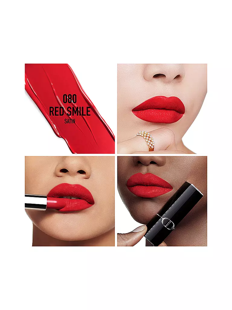 DIOR | Rossetto - Rouge Dior Satin Lipstick (080 Red Smile) | Rosso