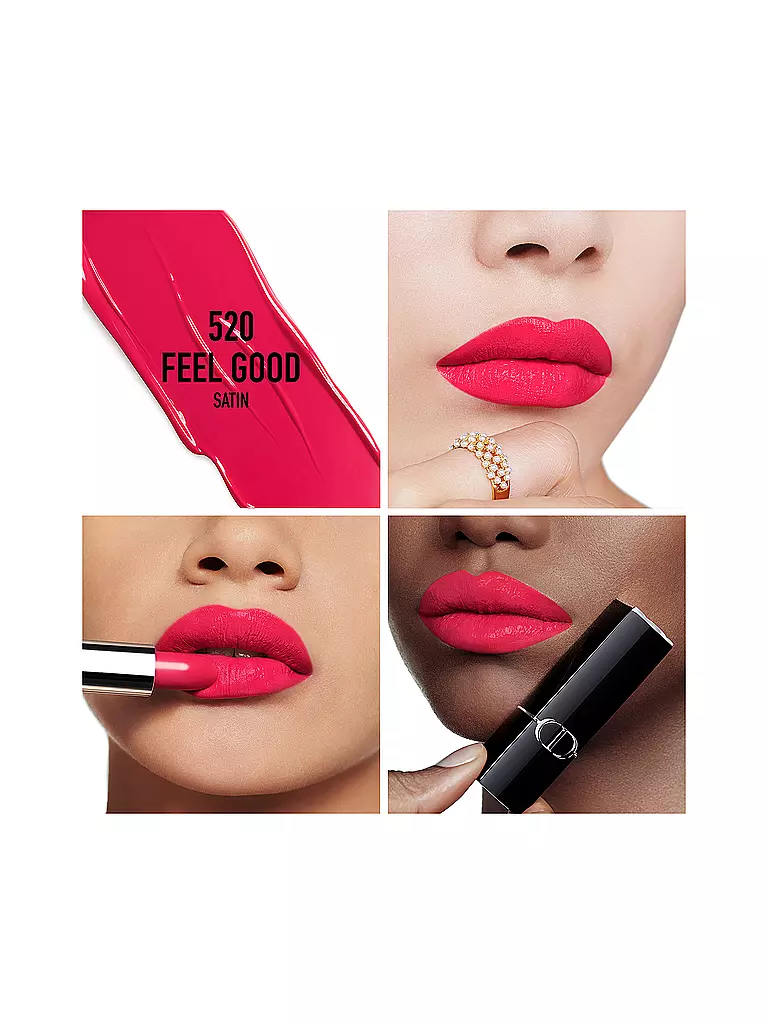 DIOR | Rossetto - Rouge Dior Satin Lipstick (520 Feel Good) | Rosso
