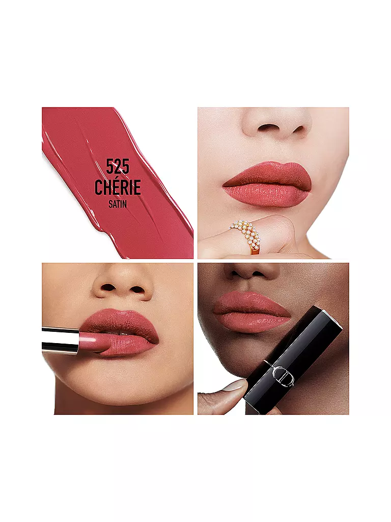 DIOR | Rossetto - Rouge Dior Satin Lipstick (525 Chérie) | Rosso scuro