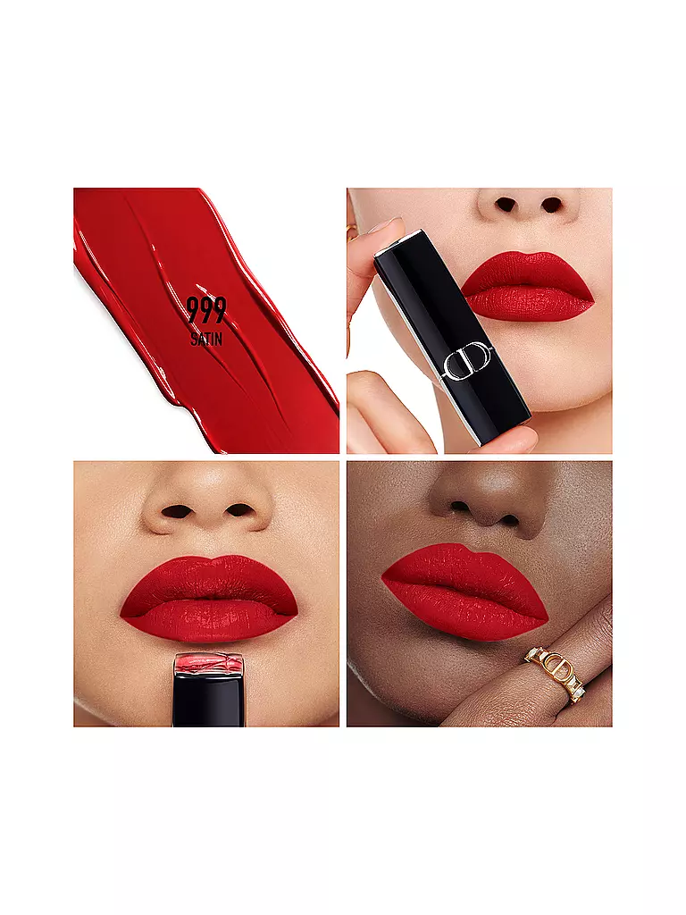 DIOR | Rossetto - Rouge Dior Satin Lipstick (999 Satin Finish) | Rosso