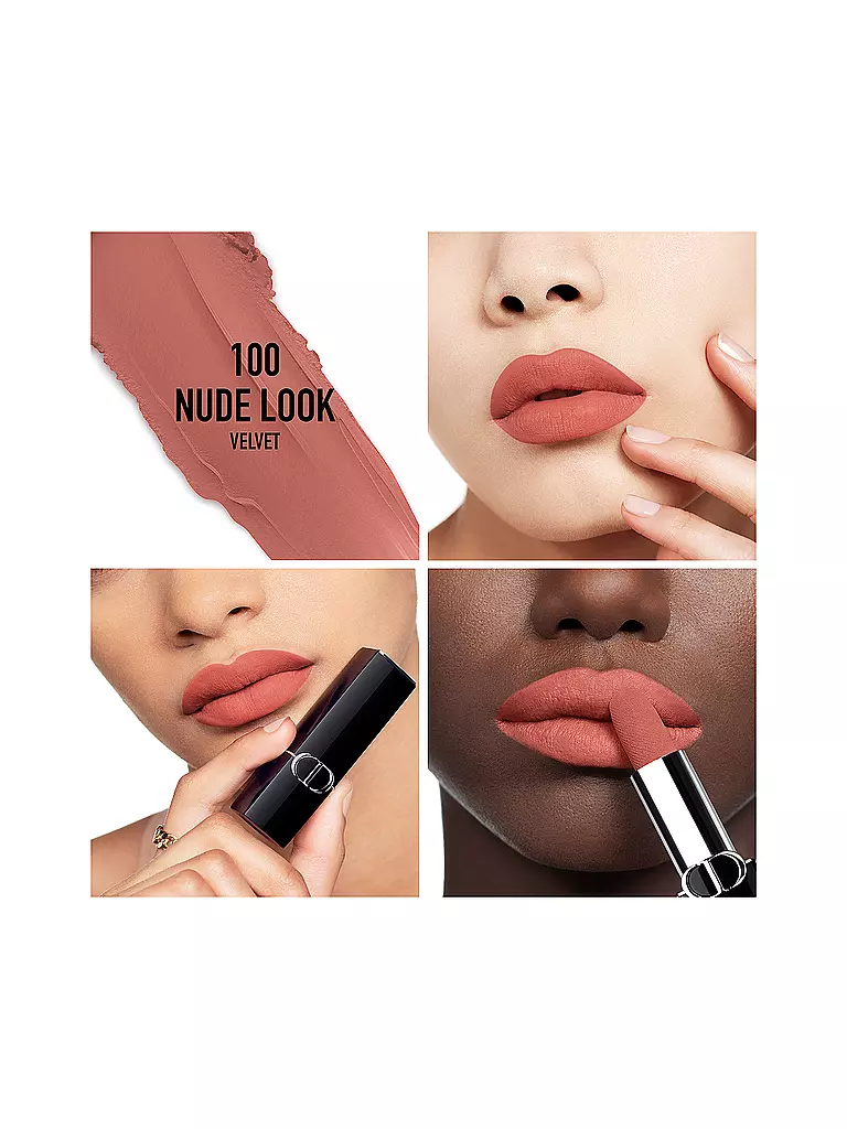 DIOR | Rossetto - Rouge Dior Velvet Lipstick (100 Nude Look) | Cammello