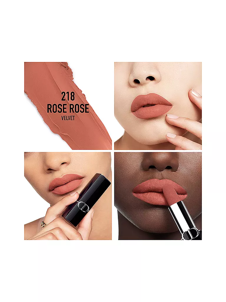 DIOR | Rossetto - Rouge Dior Velvet Lipstick (218 Rose Rose) | Rosa
