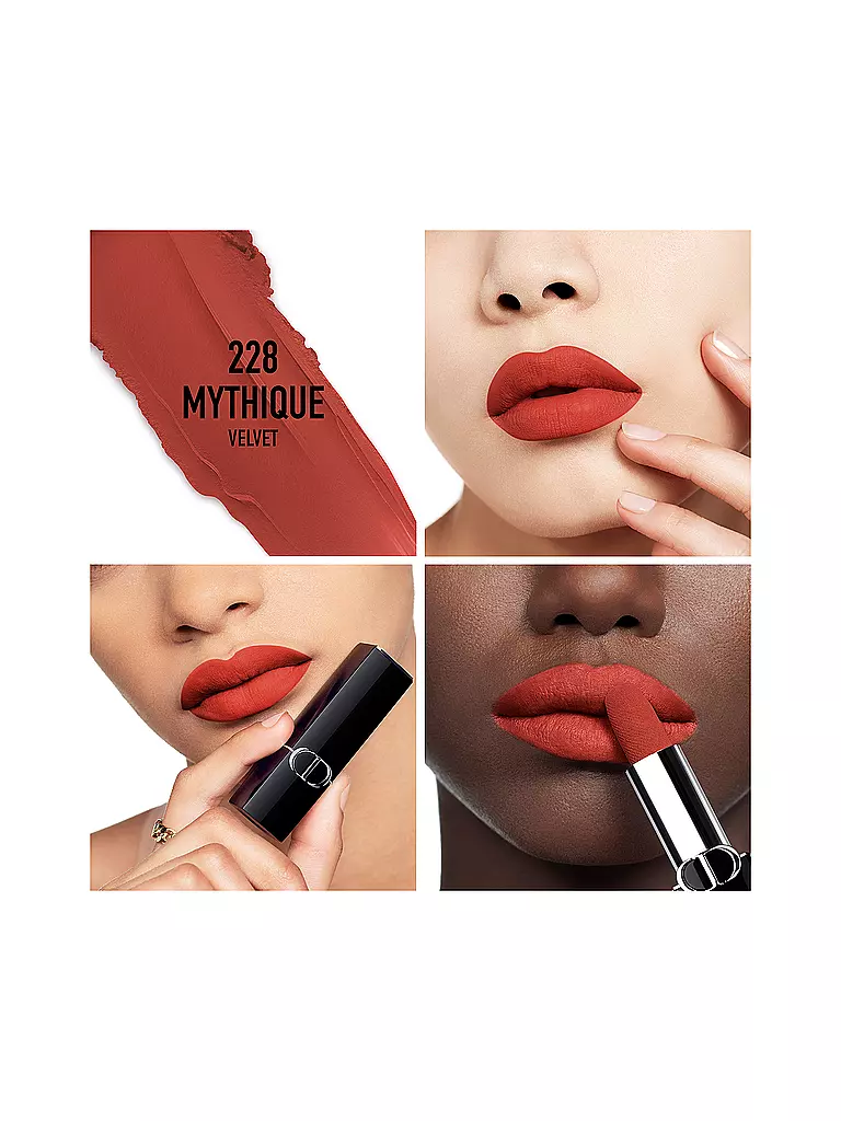 DIOR | Rossetto - Rouge Dior Velvet Lipstick (228 Mythique) | Rosso