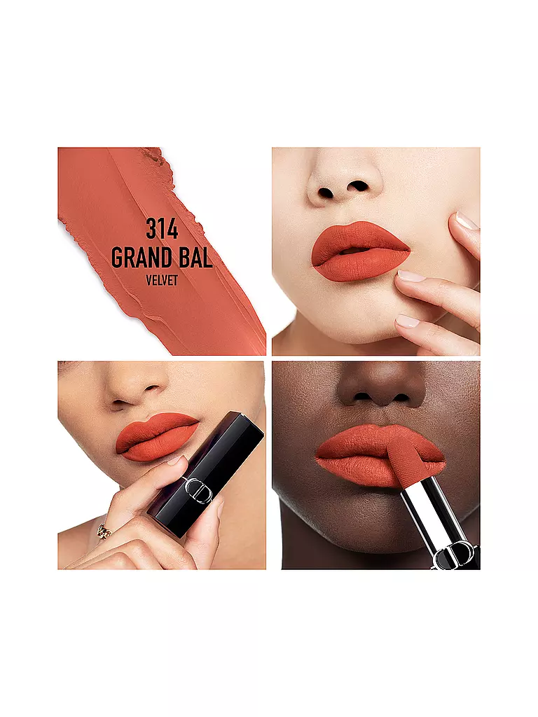 DIOR | Rossetto - Rouge Dior Velvet Lipstick (314 Grand Bal) | Arancione