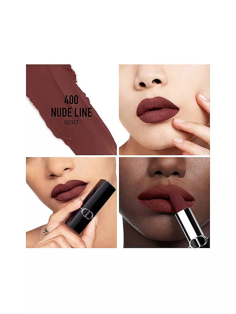 DIOR | Rossetto - Rouge Dior Velvet Lipstick (400 Nude Line) | Marrone