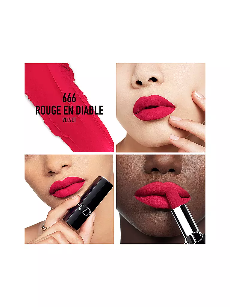 DIOR | Rossetto - Rouge Dior Velvet Lipstick (666 Rouge en Diable) | Rosso
