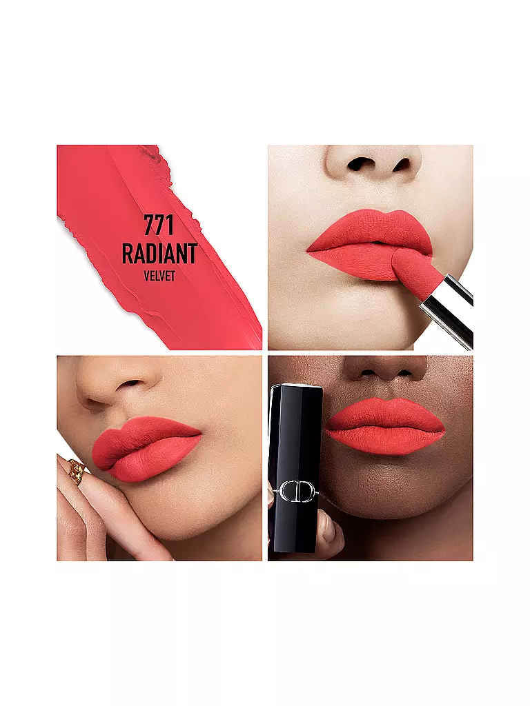 DIOR | Rossetto - Rouge Dior Velvet Lipstick (771 Radiant) | Corallo