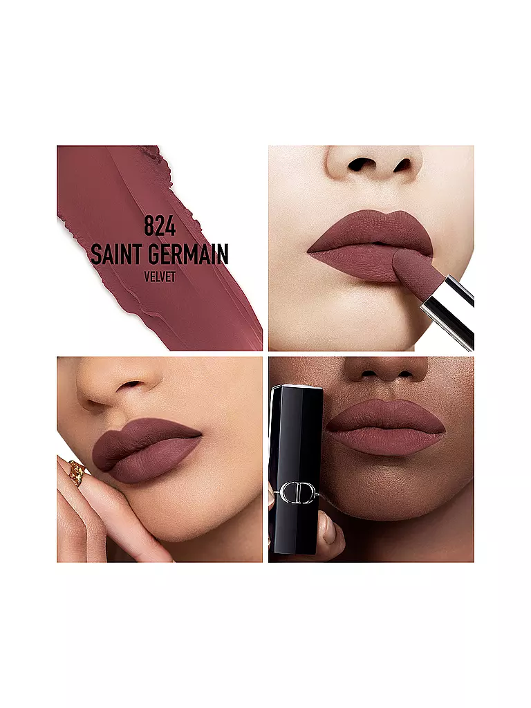 DIOR | Rossetto - Rouge Dior Velvet Lipstick (824 Saint Germain) | Marrone