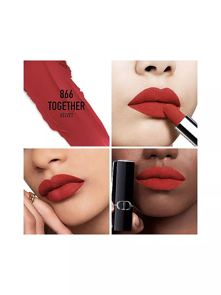 DIOR | Rossetto - Rouge Dior Velvet Lipstick (866 Together) | Rosso scuro