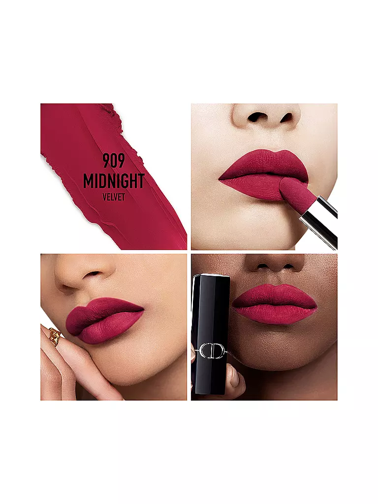 DIOR | Rossetto - Rouge Dior Velvet Lipstick (909 Midnight) | Bacca
