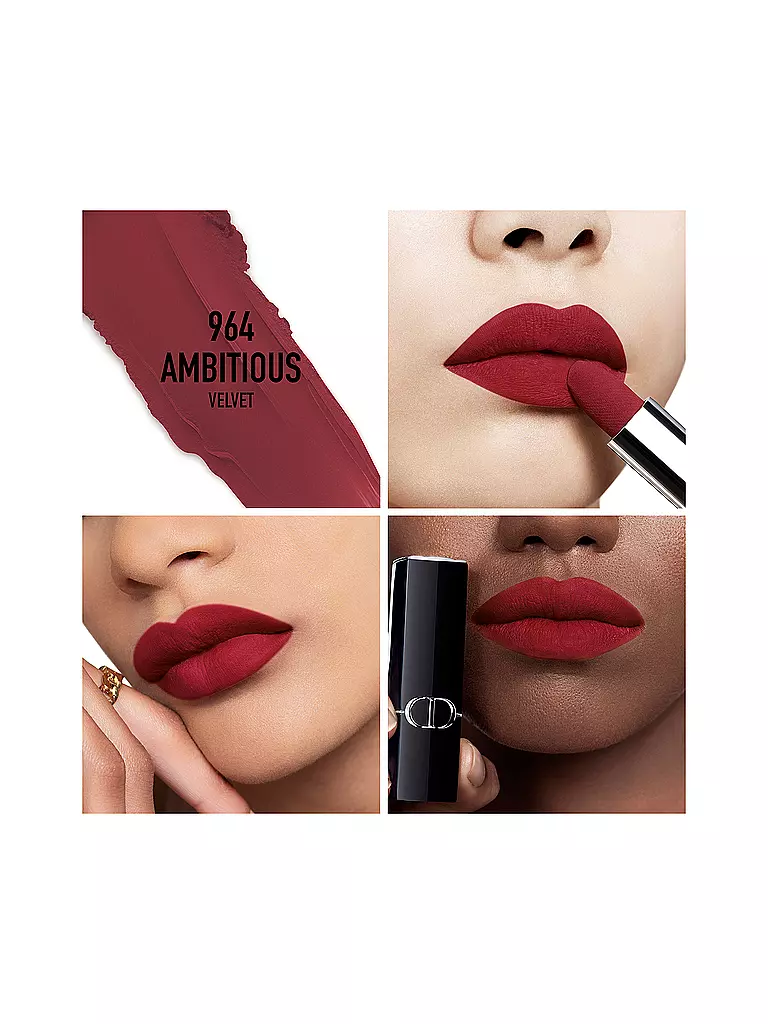 DIOR | Rossetto - Rouge Dior Velvet Lipstick (964 Ambitious) | Bacca