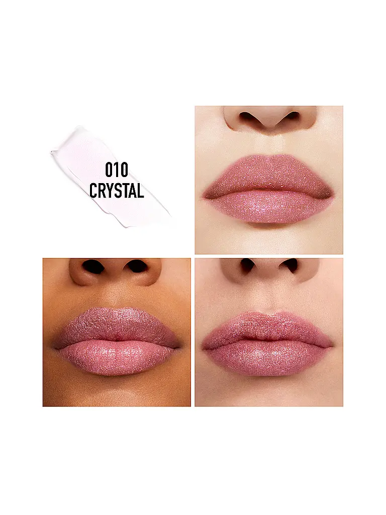 DIOR | Rouge Dior Edizione Limitata Rossetto Couture - Case dorato e stick inciso (010 Crystal Fini) | Trasparente