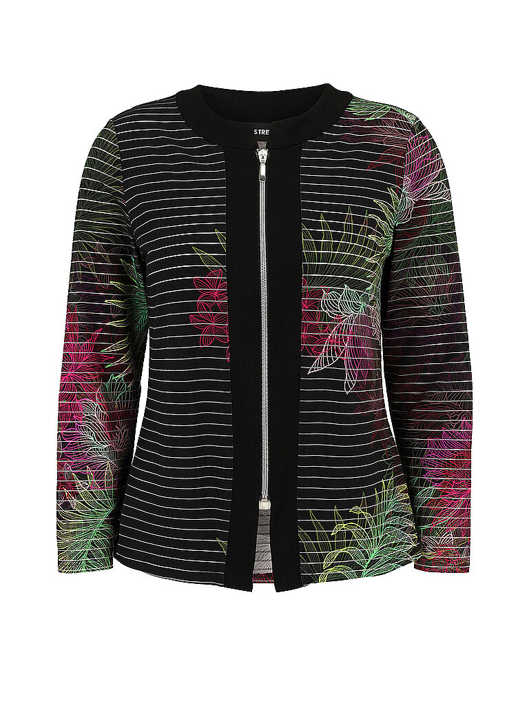Felpa con zip nero 44