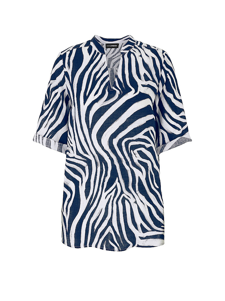 Blusa di lino blu 48